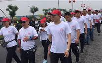“放松心情，磨砺意志，超越自我” 正定公司参加徒步走活动